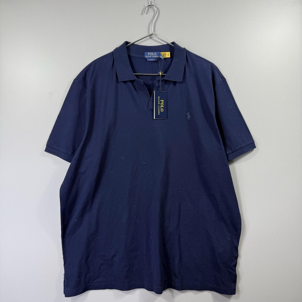 NWT Polo Ralph Lauren Polo Shirt Mens XL Navy Classic Fit Cotton Short Sleeve